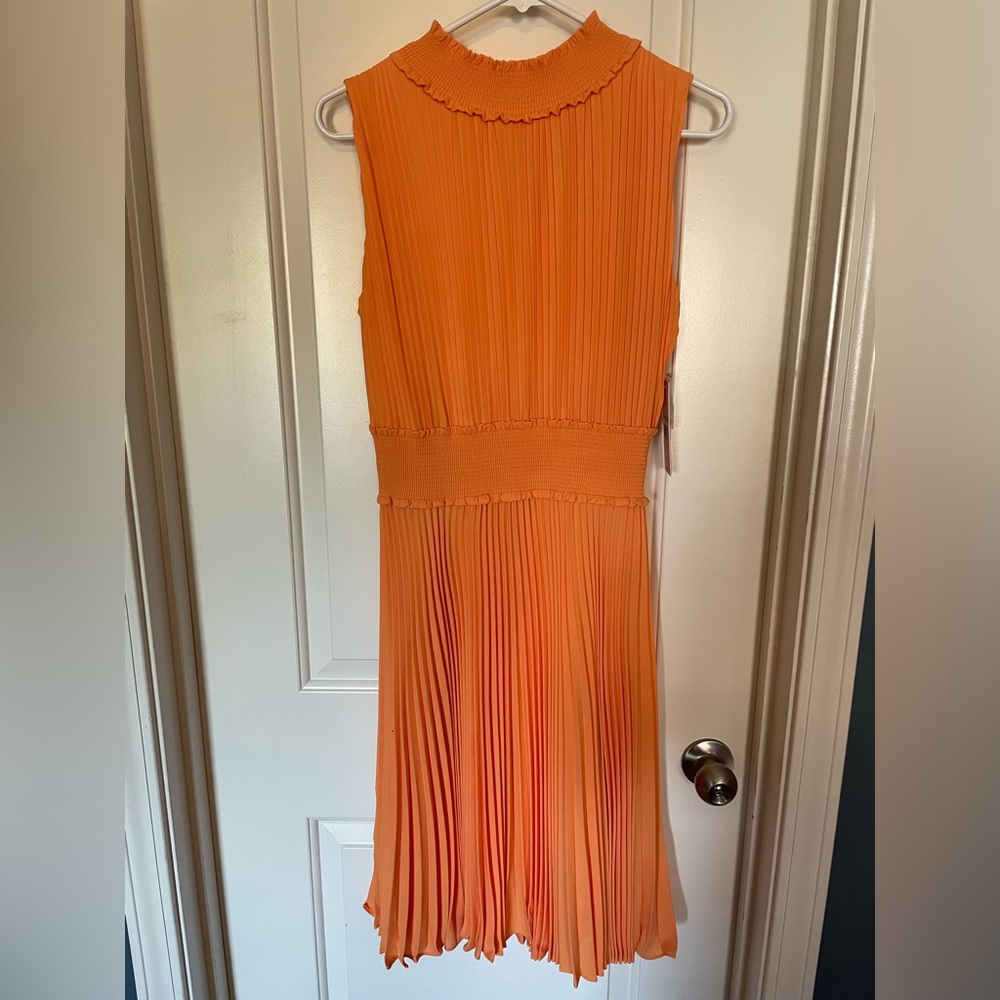 Melon midi dress